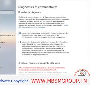 هل غلق اعدادات diagnostic et commentaire windows 10 كلها له فائدة او لا
